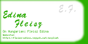 edina fleisz business card